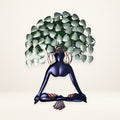 Antique Elegant Iron Handicraft Painted Buddha Tree