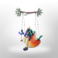 Radha and Krishna Jhula Iron Wall Hanging