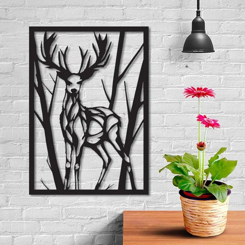 Deer Metal Wall Art, Wall Hangings